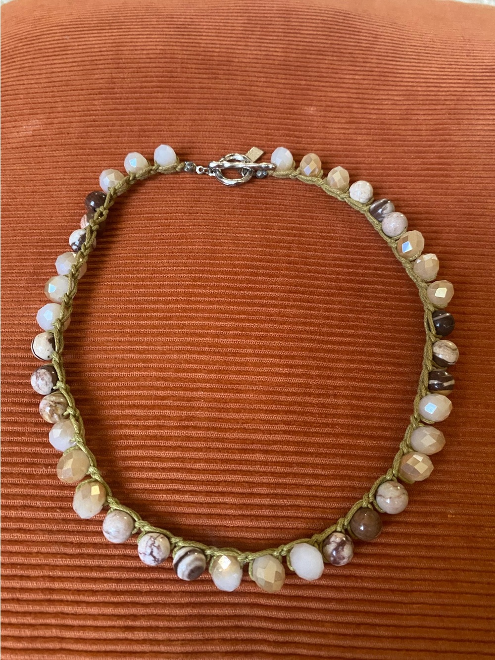 Canvas Gemstones/Beaded Necklace
